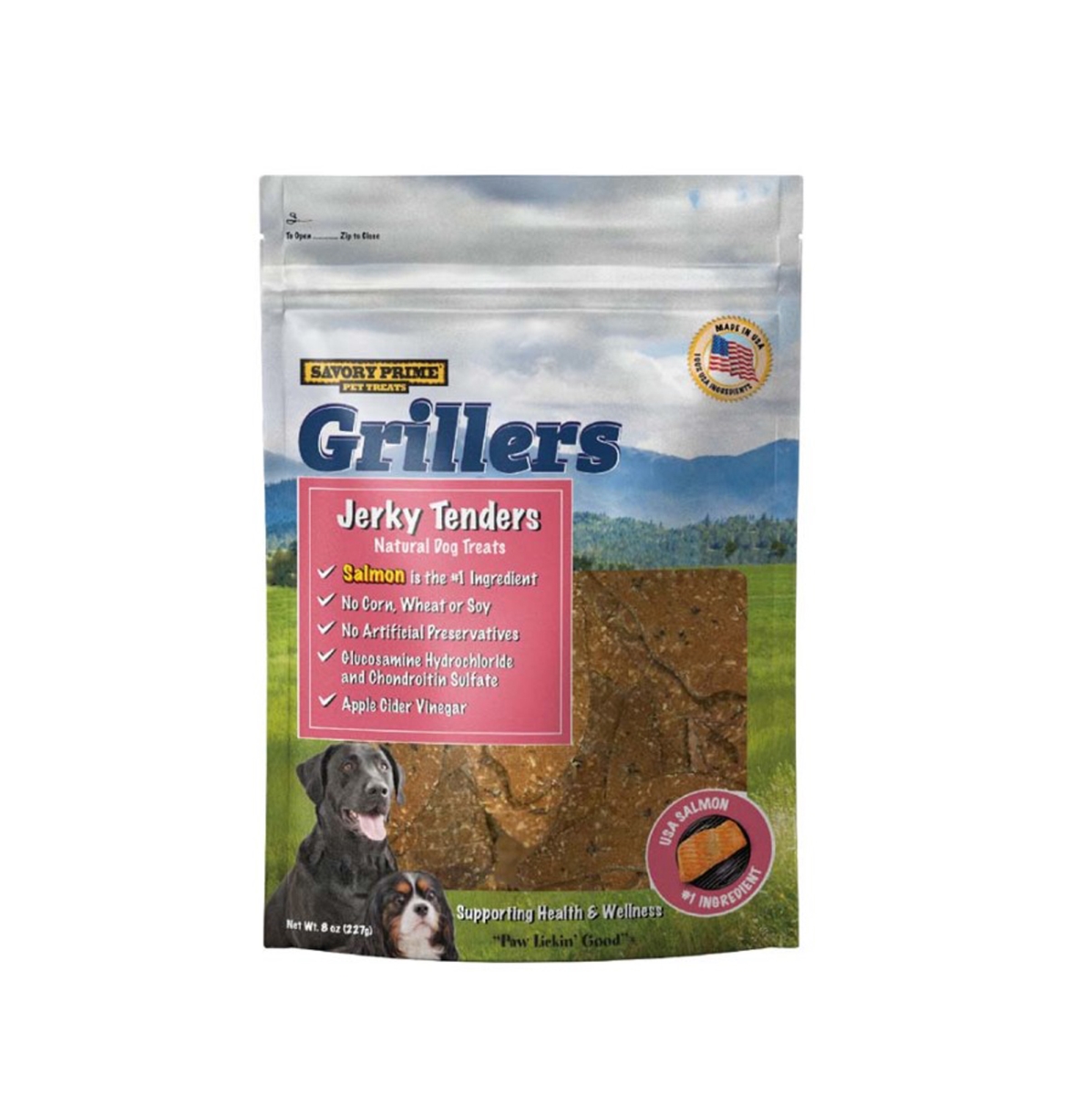 Picture of Savory Prime Pet Treats 810359005669 8 oz Grillers Salmon Tenders Dog Treat