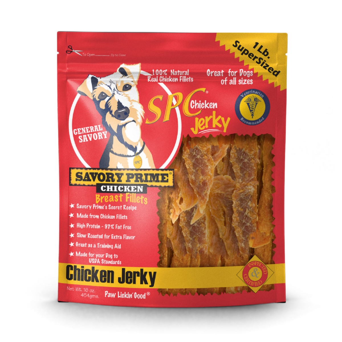 Picture of Savory Prime Pet Treats 810359300160 16 oz Natural Chicken Jerky Dog Treat