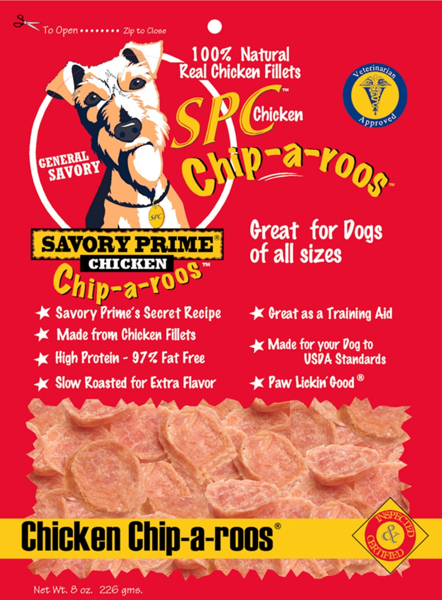 Picture of Savory Prime Pet Treats 810359301082 8 oz Chicken Chip-a-Roos Dog Treat