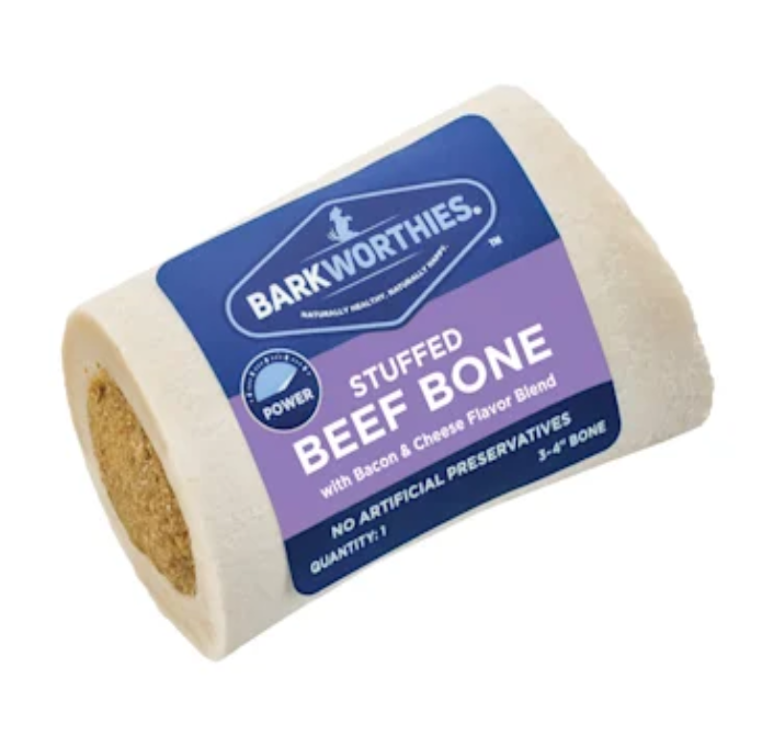 Picture of Barkworthies 840139122781 3-4 in. Shin Bone Stuffed Blueberry & Cranberry Blend Dog Treat