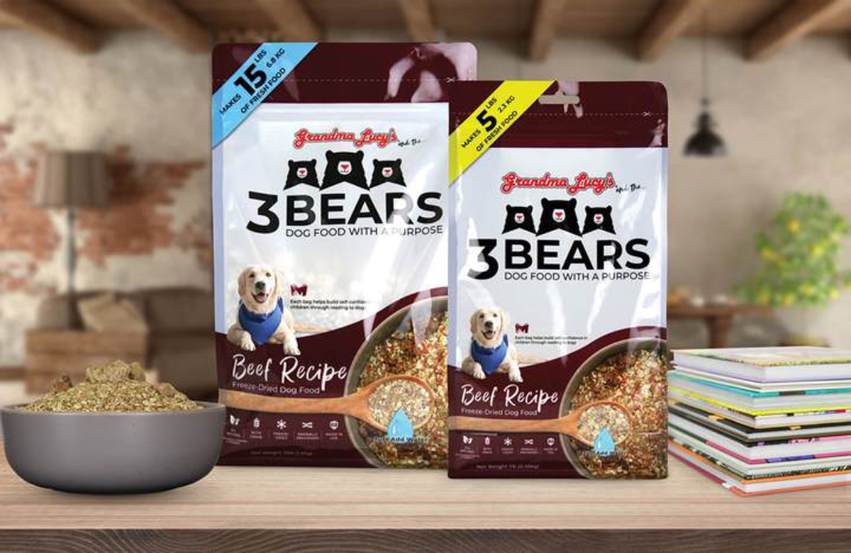 Picture of Grandma Lucys 884308765232 3 Bears Beef Trail Dog Treat, 6 Count