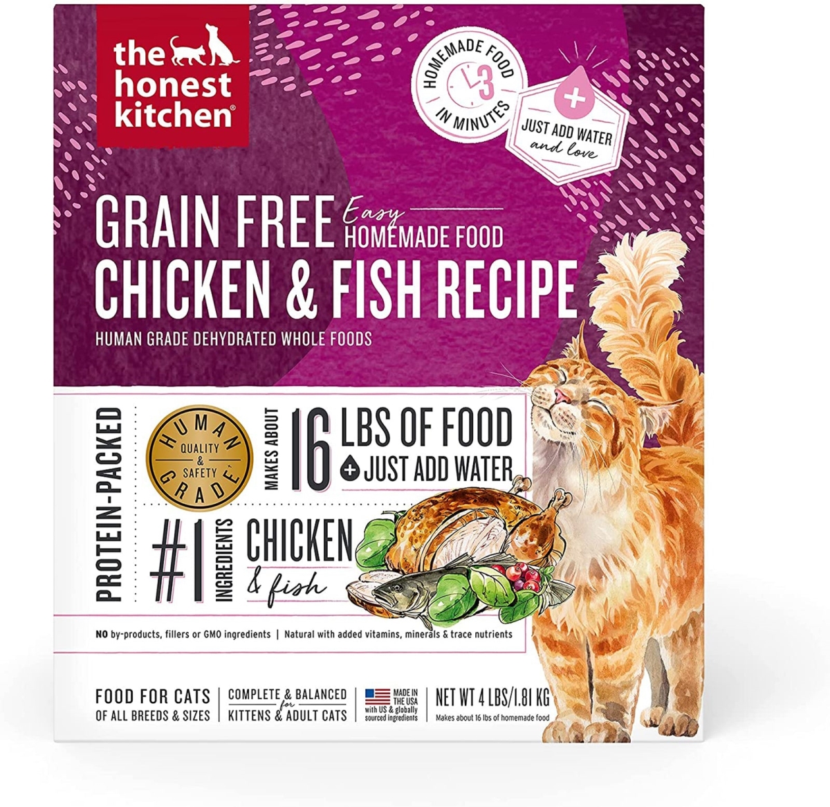 Picture of Honest Kitchen 850012047971 4 lbs Grain Free Dehydrated Chicken Whitefish Cat Food