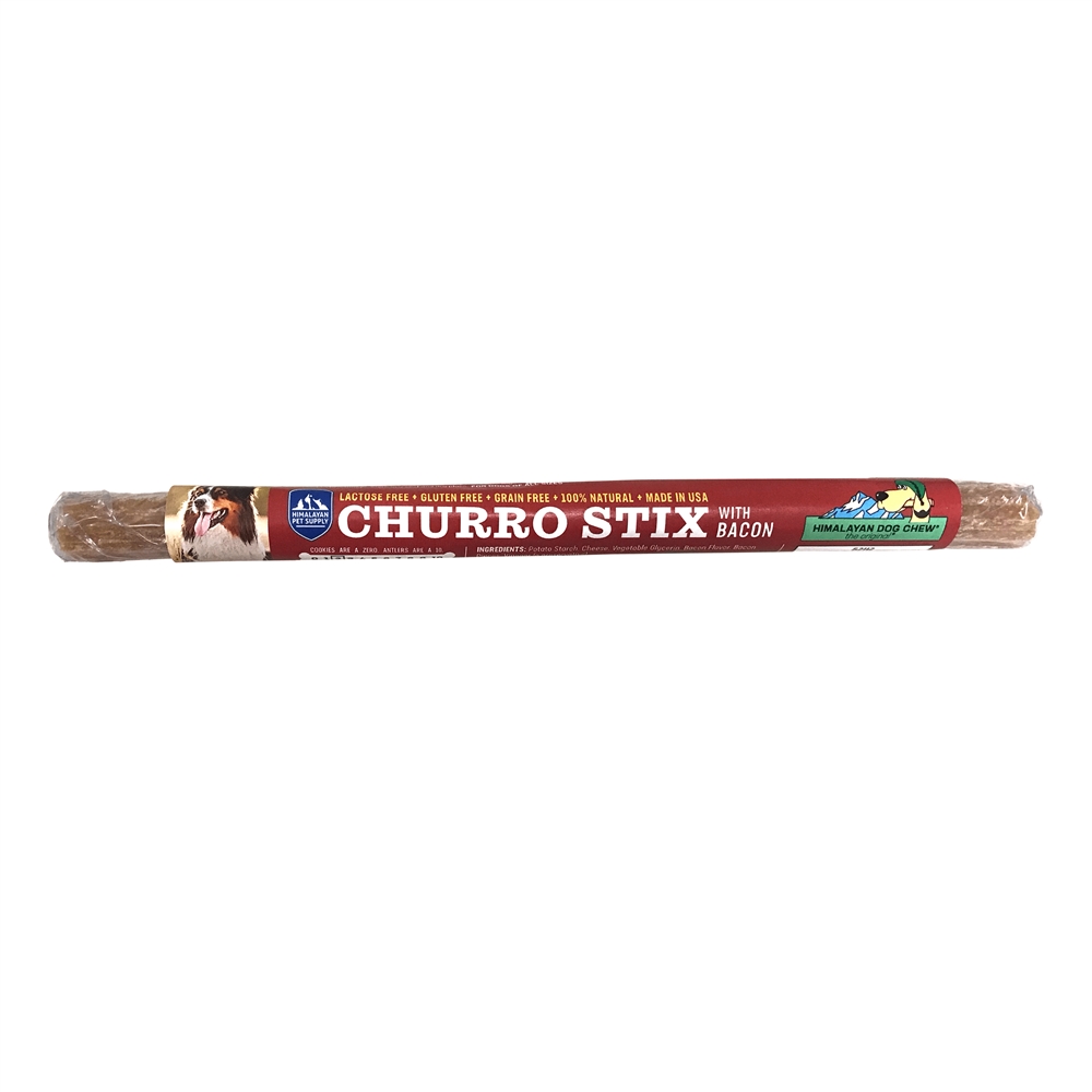 Picture of Himalayan Dog Chew 850008942136 10 in. Dog Churro Bacon Treats - Pack of 12