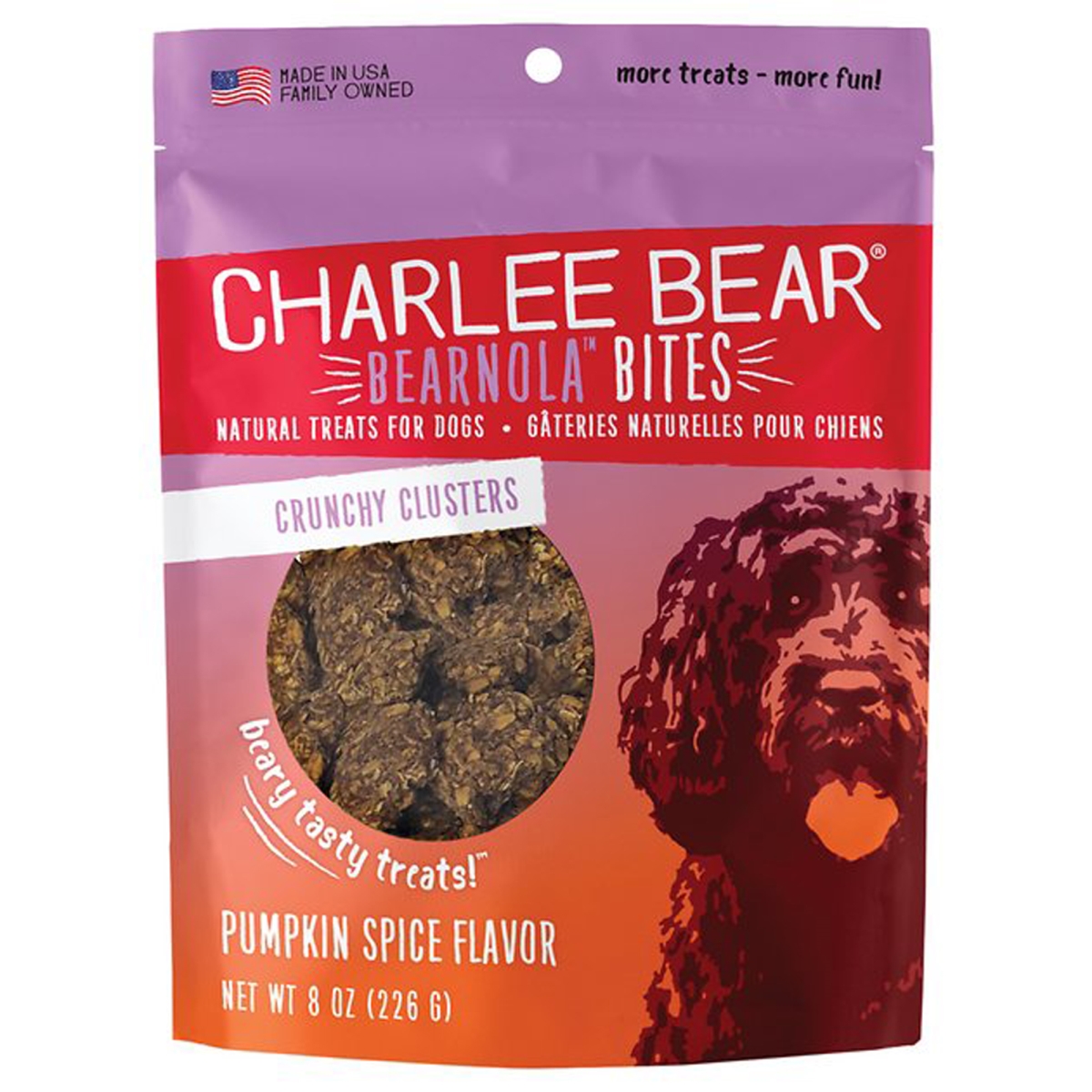 Picture of Charlee Bear 787108006898 8 oz Dog Bearnola Pumpkin Spice Treats