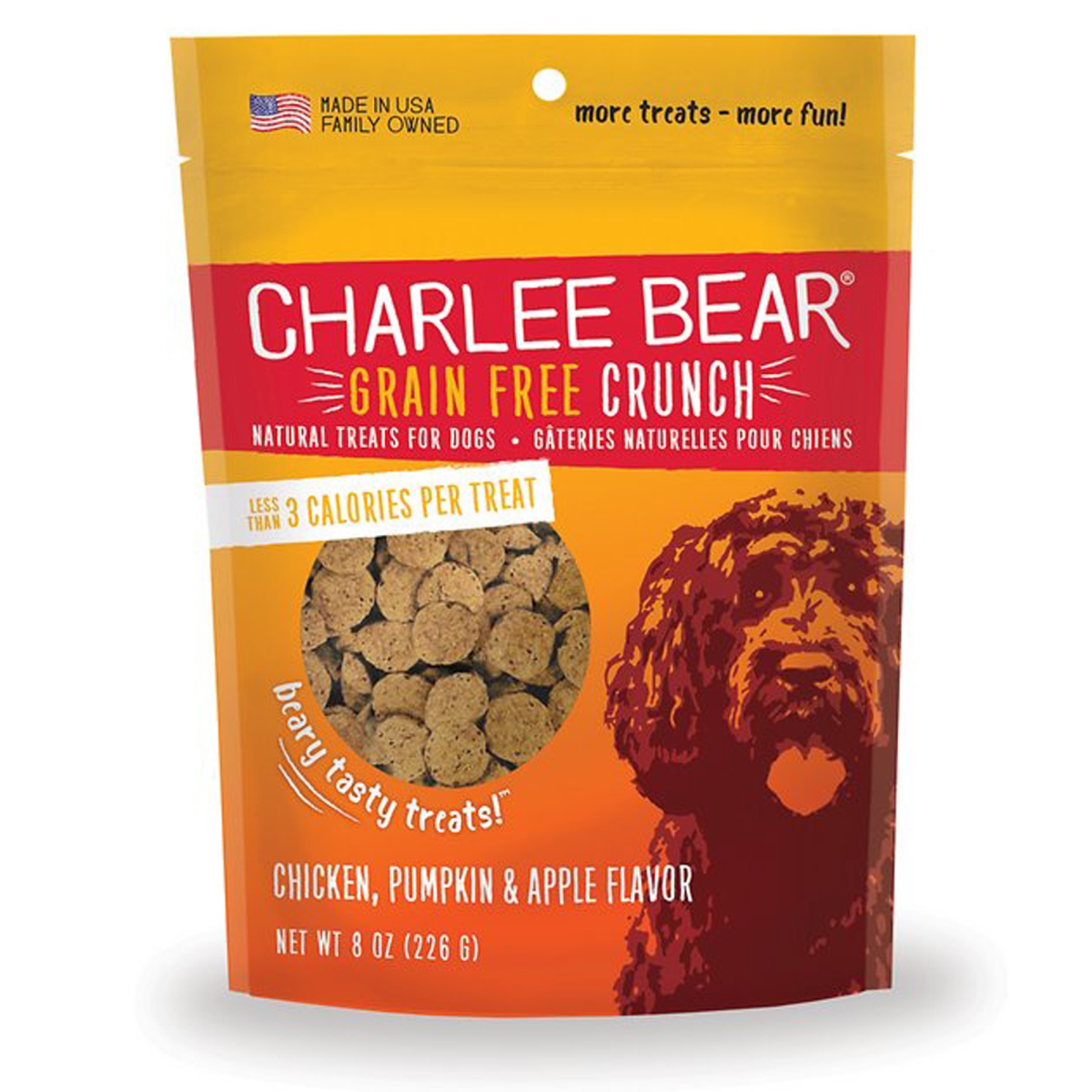 Picture of Charlee Bear 787108900028 8 oz Dog Crunch Grain Free Chicken & Pumpkin