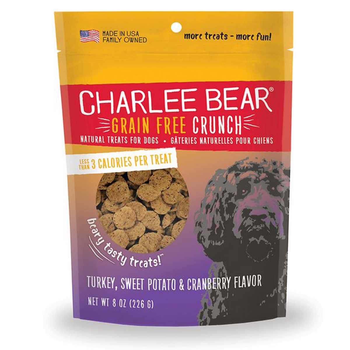 Picture of Charlee Bear 787108900042 8 oz Dog Crunch Grain Free Turkey & Sweet Potato