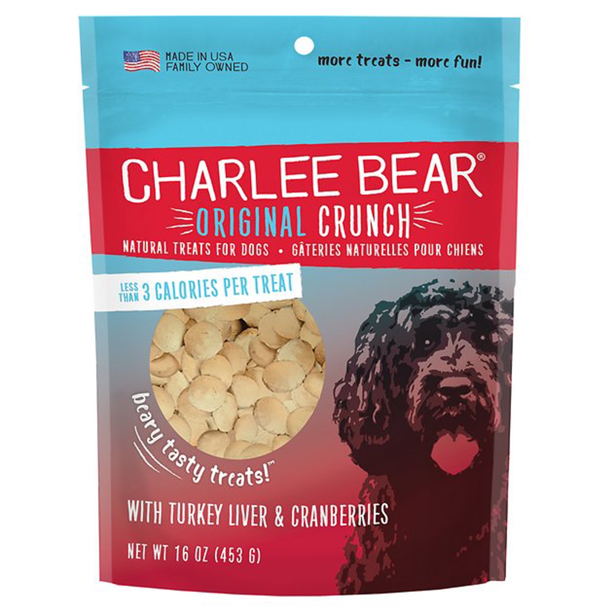 787108963900 16 oz Dog Turkey Liver & Cranberry Treat -  Charlee Bear