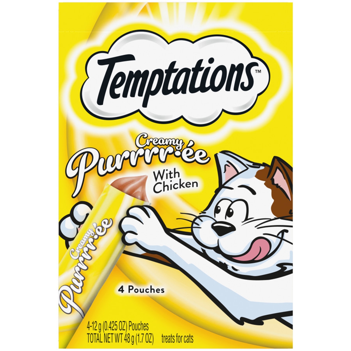 Picture of Temptations 023100137421 Creamy Purrrree Chicken Cat Treats - 1.7 oz - 11 Each