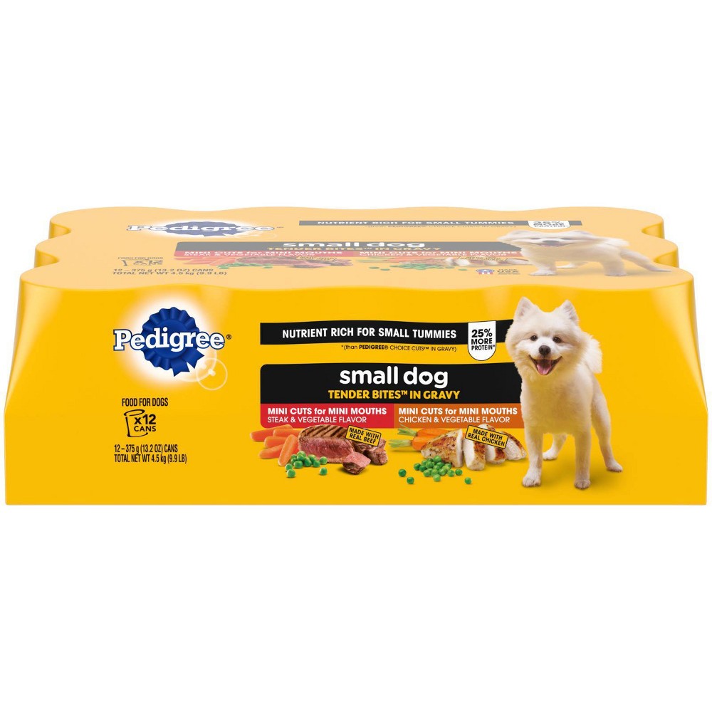 Picture of Pedigree 023100137810 13.2 oz Tender Bites Gravy Adult Breed Wet Dog Food - Variety Pack - Small - 9.9 lbs - 12 Count