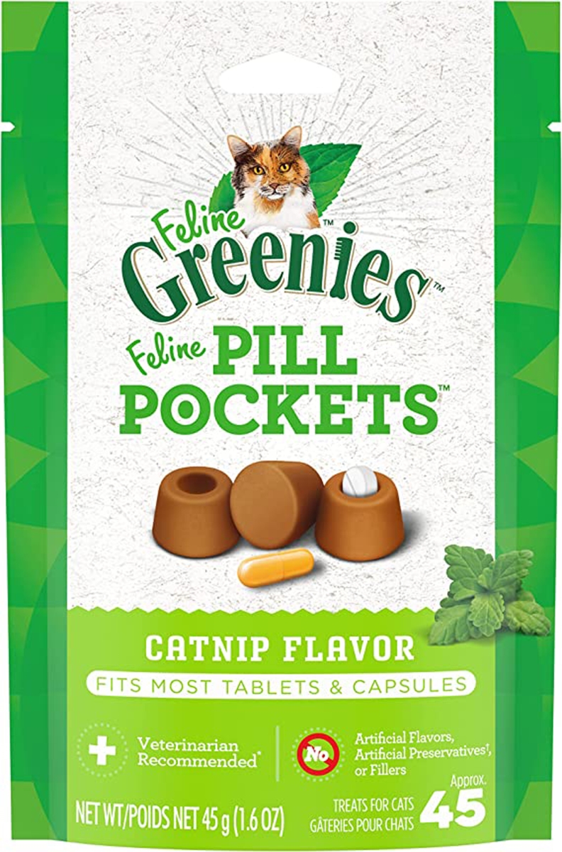 Picture of Greenies 642863114571 Feline Pill Pockets Catnip Cat Treats - 1.6 oz