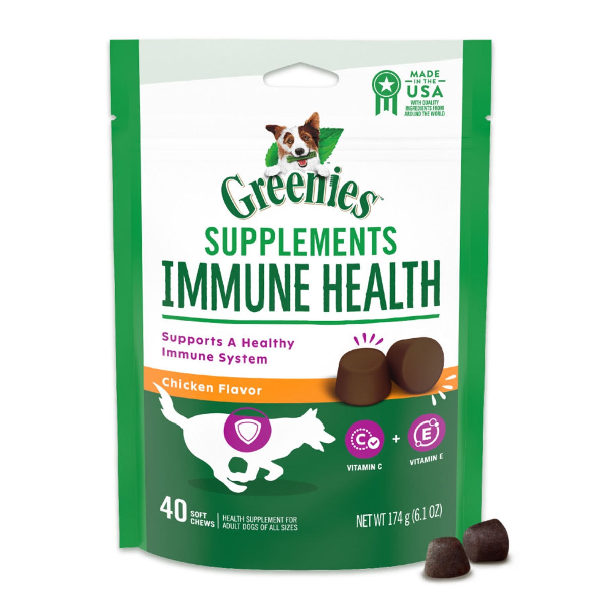 Picture of Greenies 642863115134 Greenies Immune Health Supplements - 40 Count