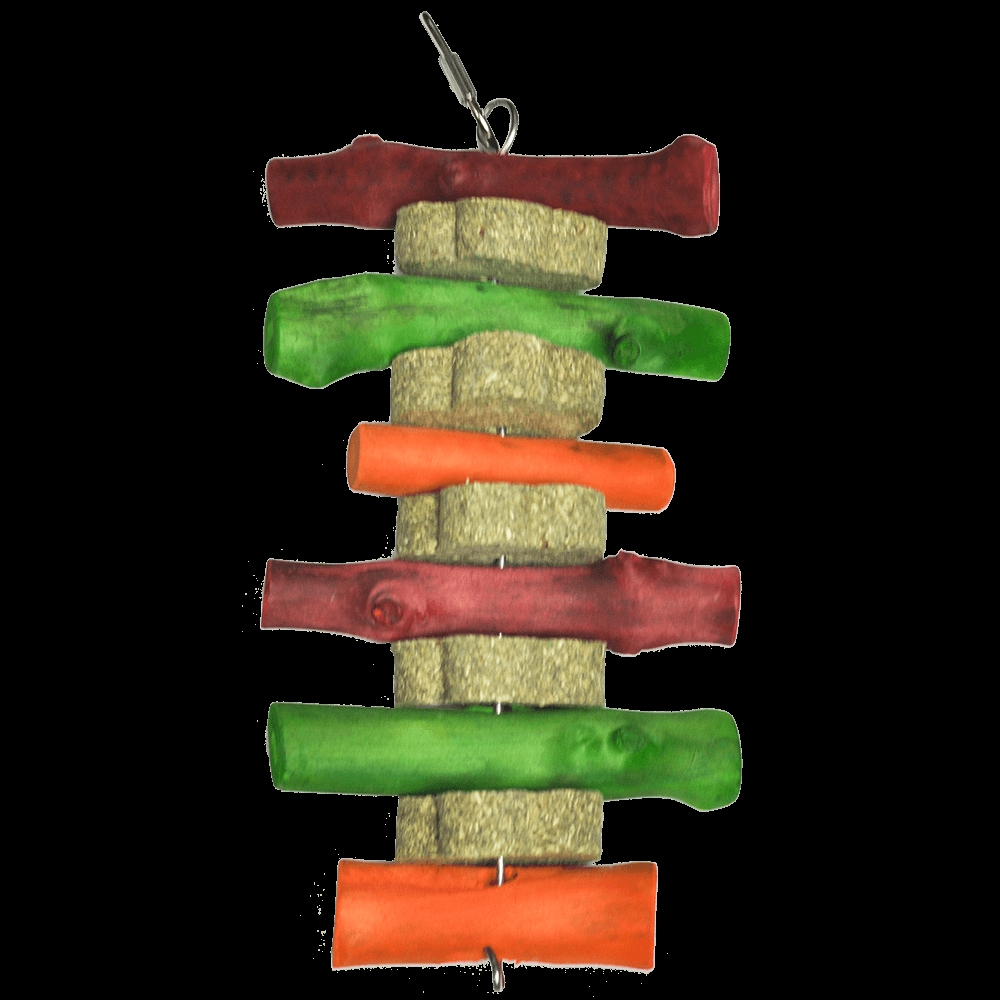 A&E Cages 644472014310 Nibbles Colored Circle Animal Hay Chew Stackers - Small