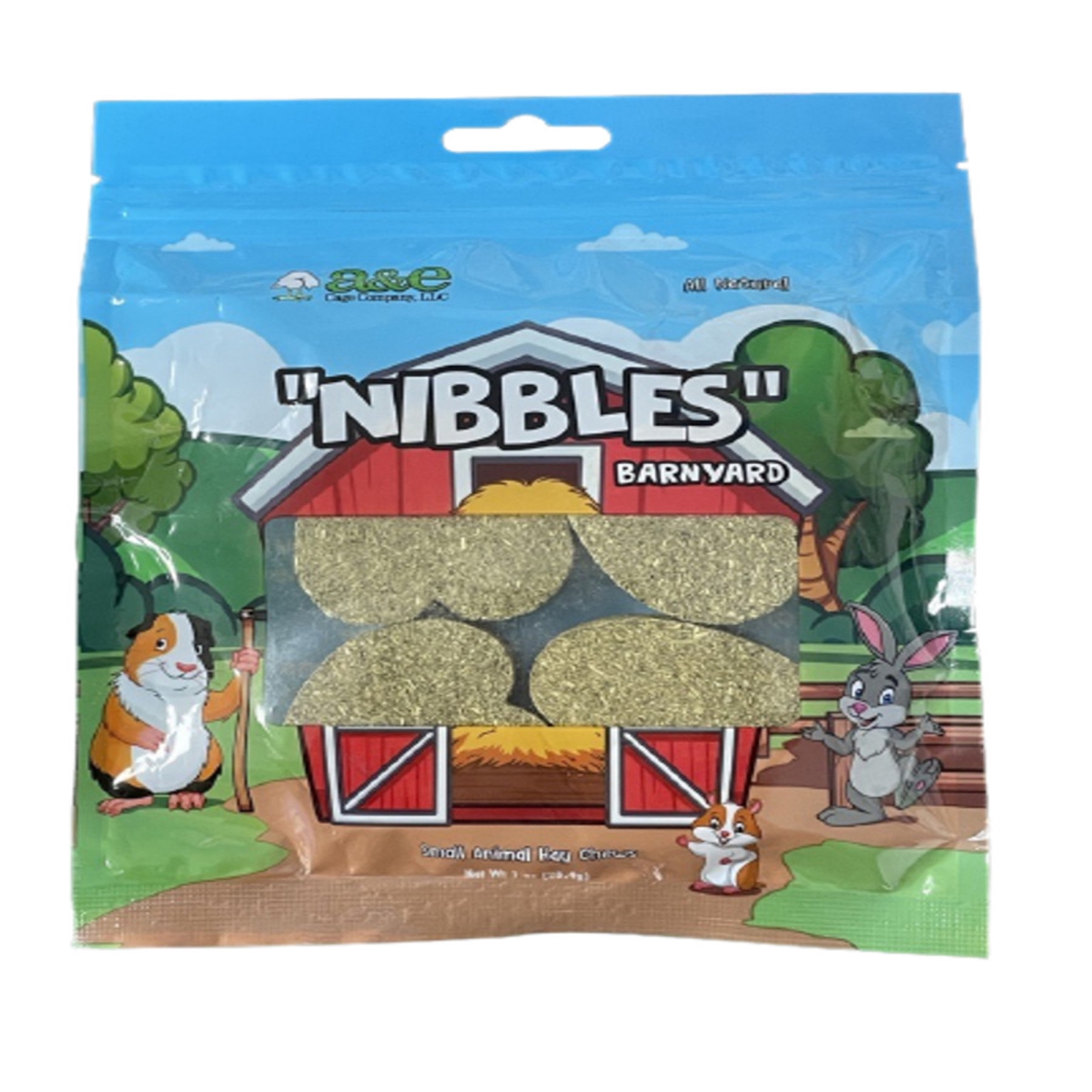Picture of A&E Cages 644472014334 Heart Barnyard Nibbles Small Animal Bites Hay Chews - 4 Piece