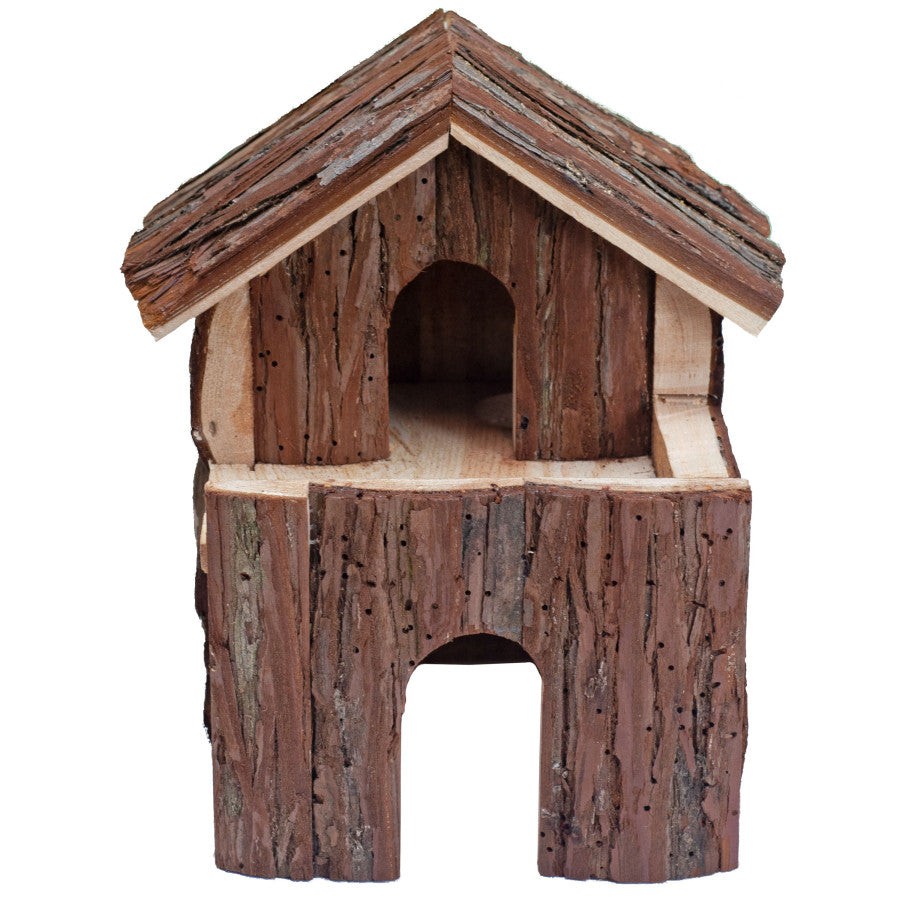 Picture of A&E Cages 644472014471 Nibbles Log Cabin Animal Deluxe Hut&#44; Brown - Small