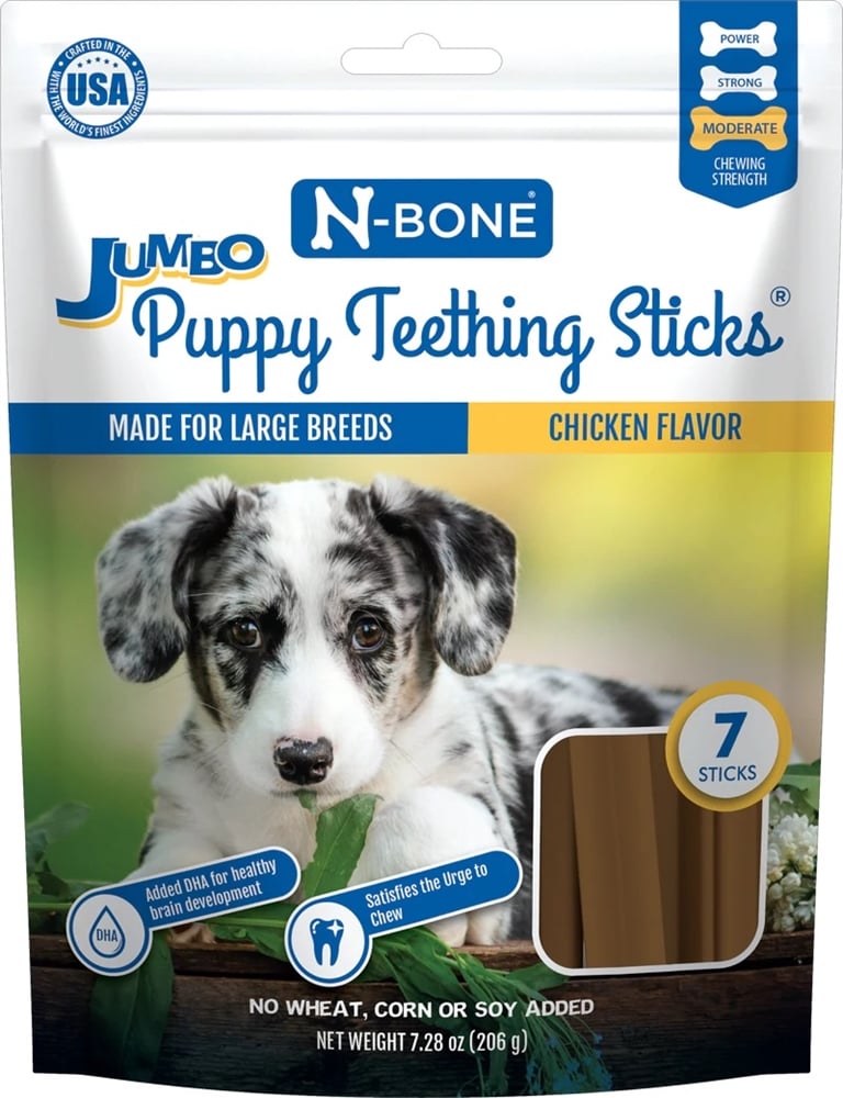 Picture of N-Bone 657546800535 Pupy Teething Sticks Jumbo Chicken Treat - 7 Count