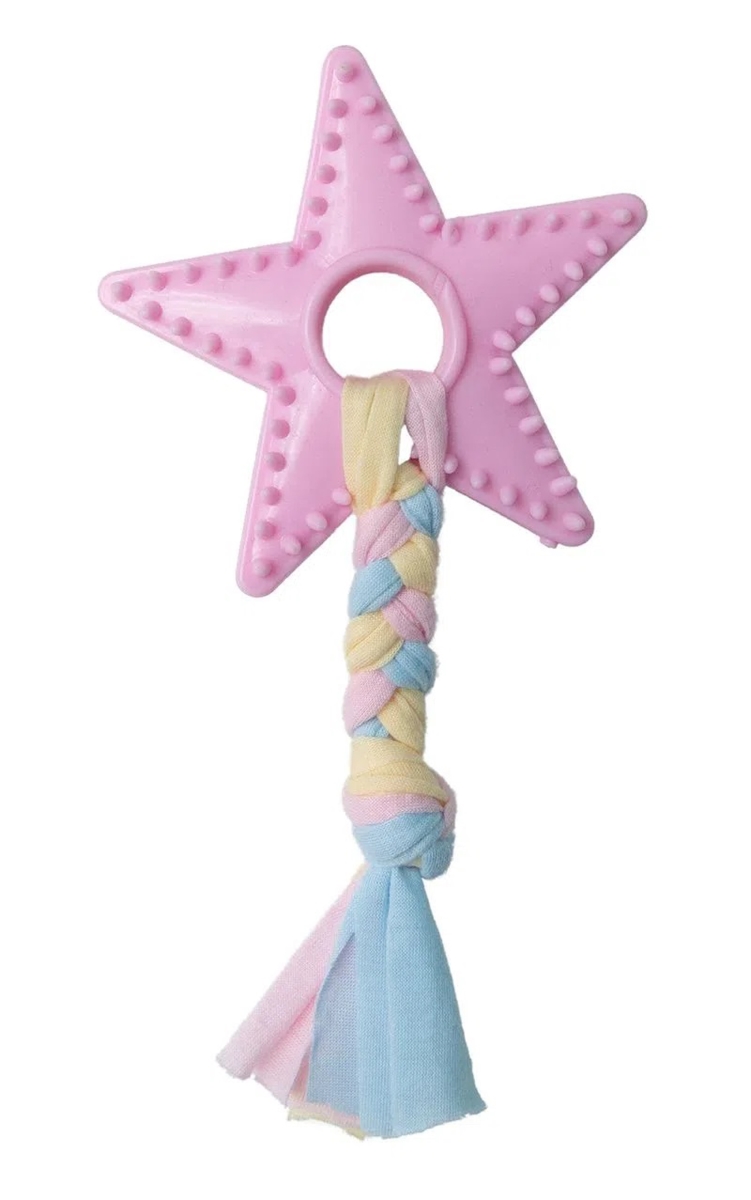 Picture of SnugArooz 632726319465 Lil Star Chew Toy - Pink - 7 in.
