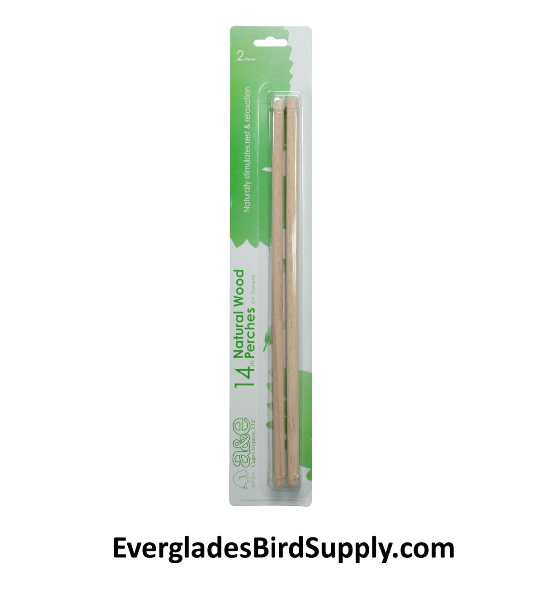 644472008388 14 in. Wooden Replacement Bird Perch - Pack of 2