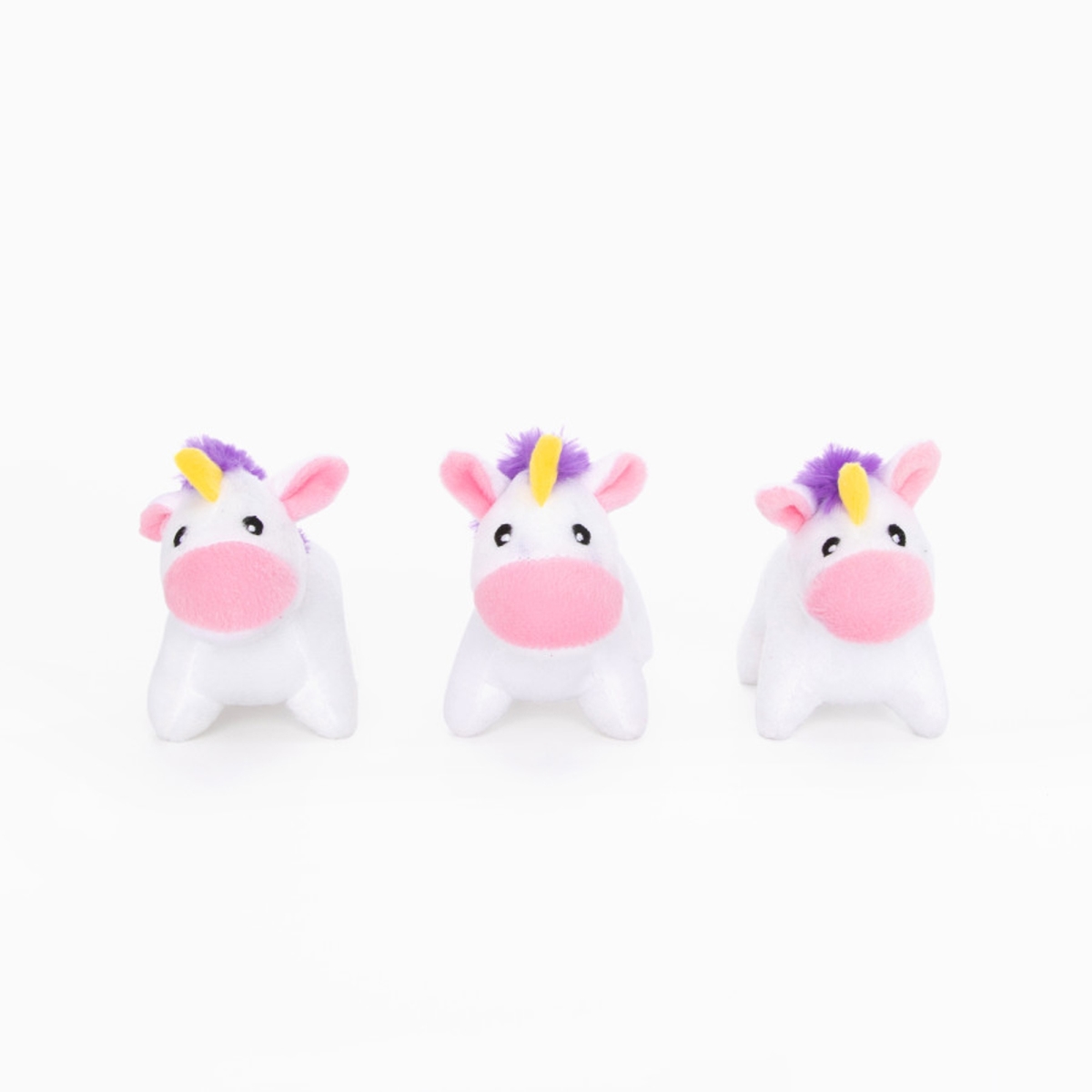 Picture of ZippyPaws 818786019396 Miniz Unicorns Dog Toys - Extra Small - Pack of 3
