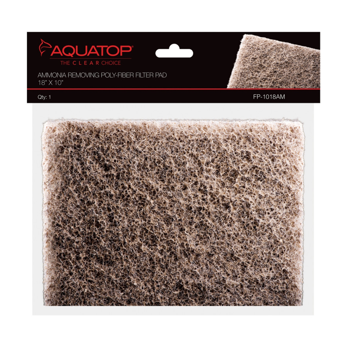 Picture of Aquatop 810281011660 Ammonia Removing Polyfiber Filter Pad - 18 x 10 in.