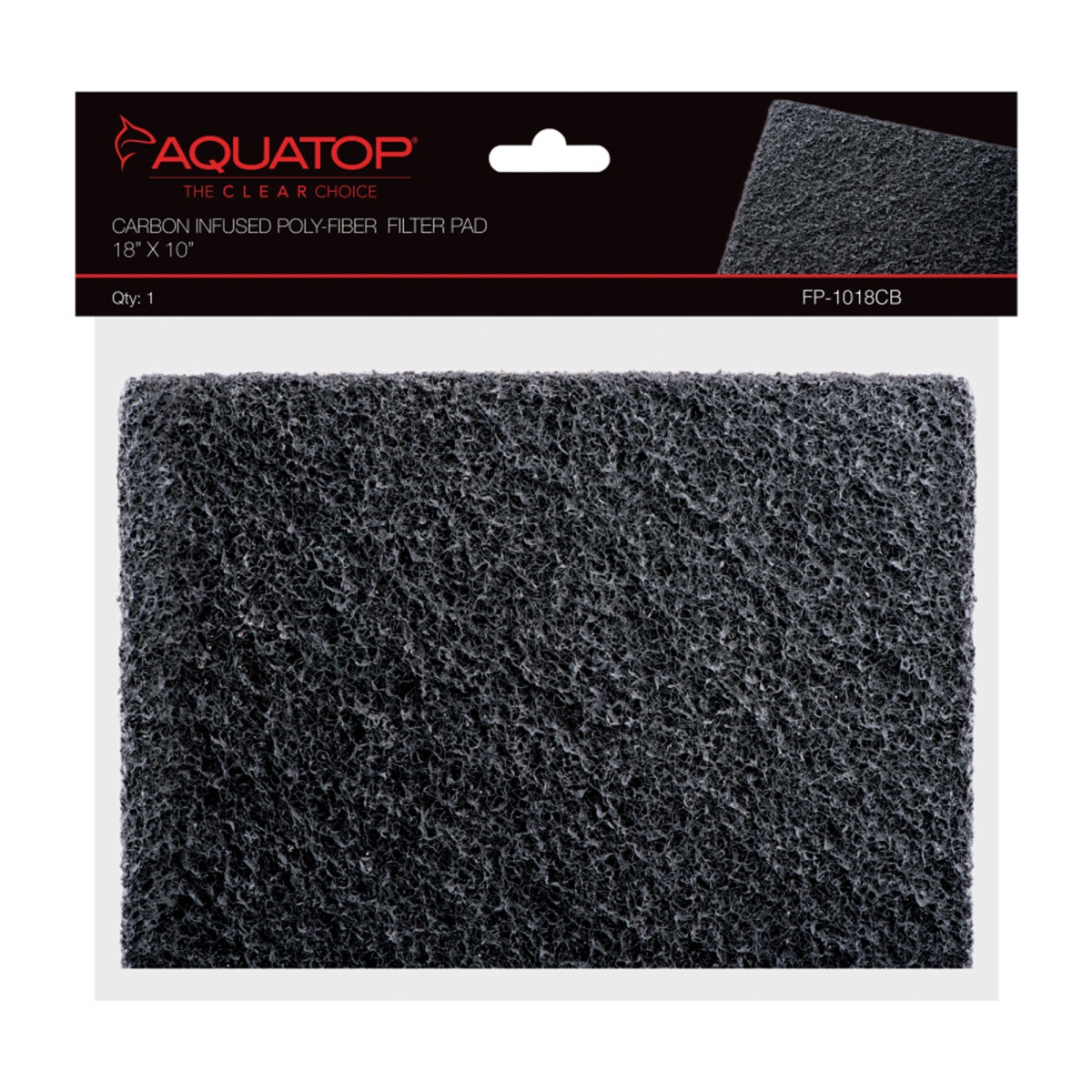 Picture of Aquatop 810281011721 Carbon Infused Polyfiber Filter Pad - 18 x 10 in.
