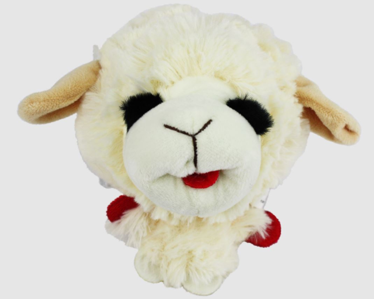 Lamb Chop Knobby Noggins Pet Toy - 5 in.