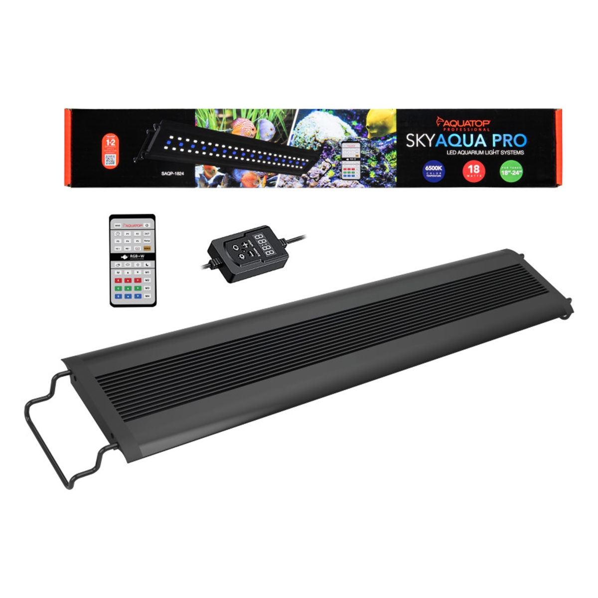 Picture of Aquatop 810074880572 6500K SkyAqua Pro LED Light Fixture with IR Remote - 18 x 24 in. - 18W