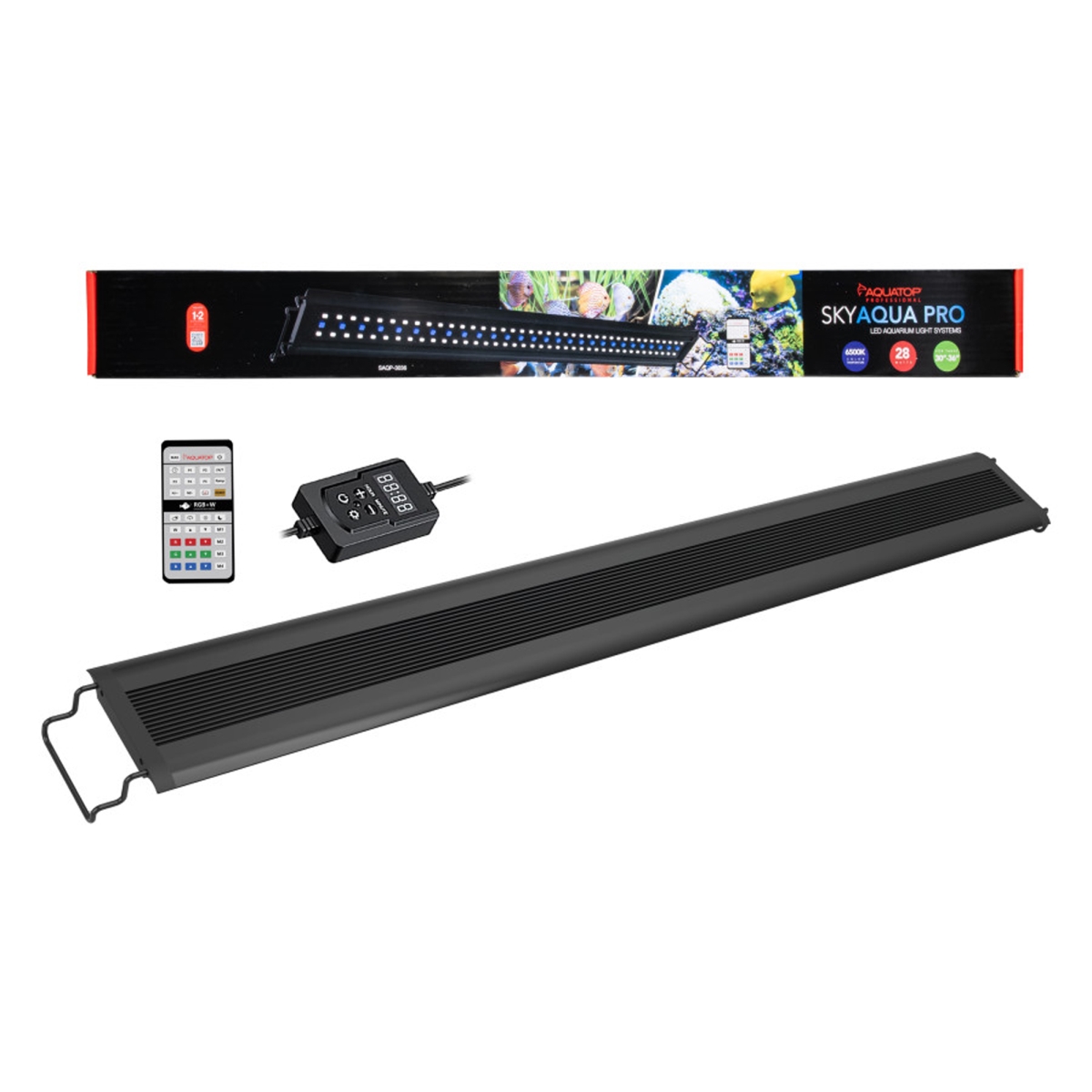 Picture of Aquatop 810074880596 6500K SkyAqua Pro LED Light Fixture with IR Remote - 30 x 36 in. - 28W