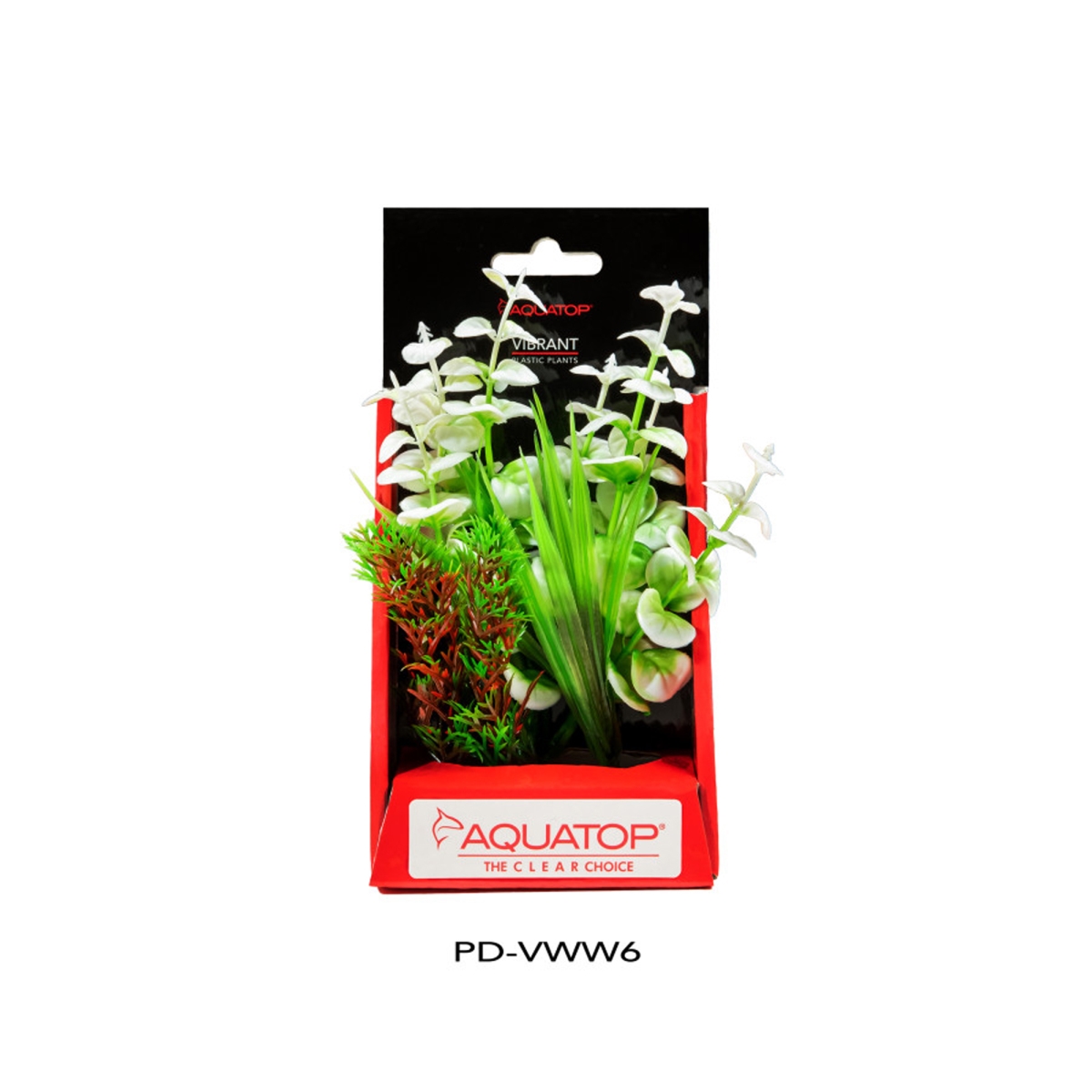 Picture of Aquatop 810074880398 Vibrant Aquarium Wild Plant - White - 6 in.