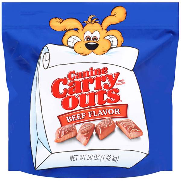 Picture of Canine Carry Outs 079100520435 47 oz Canine Carry Outs Beef Dog Treats