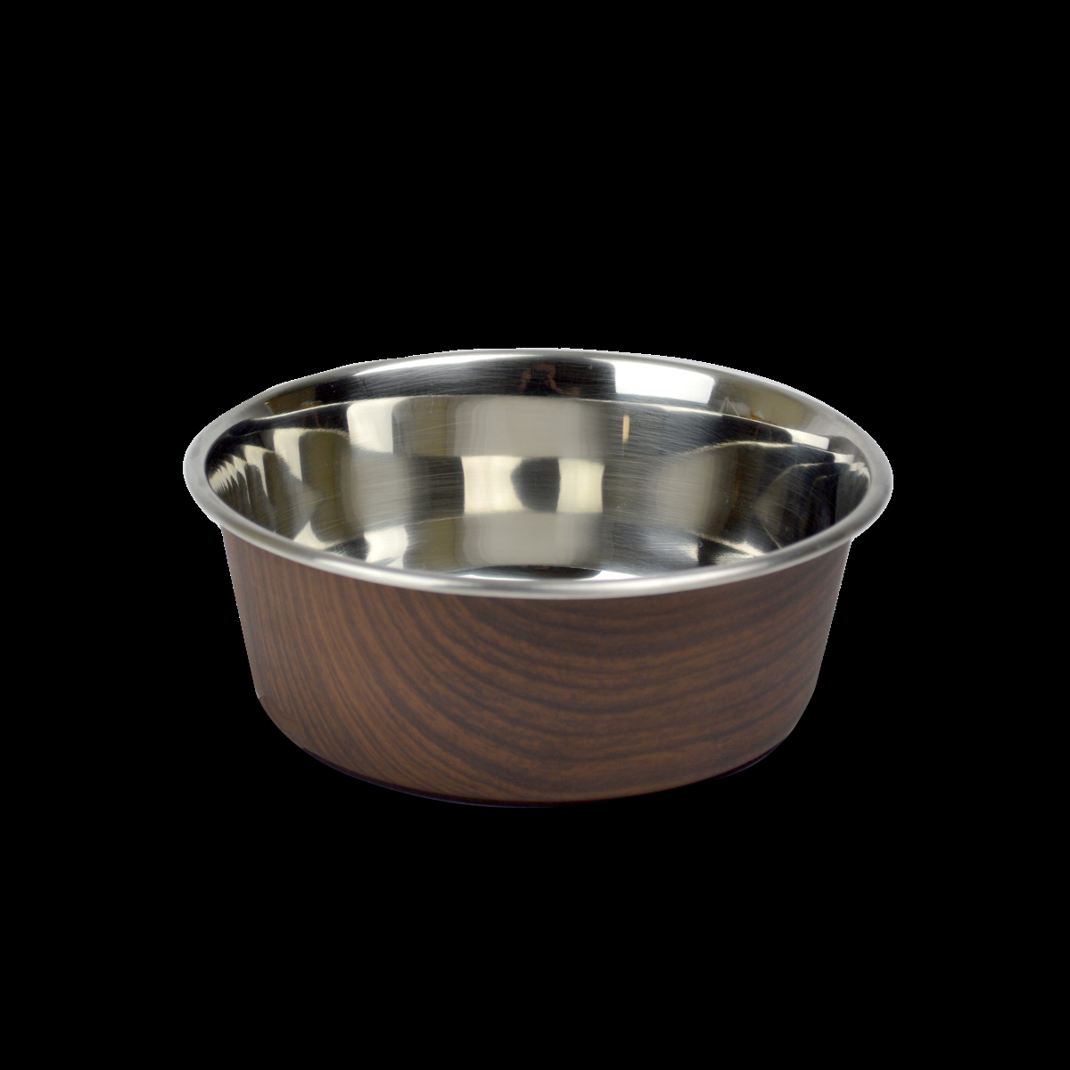 Picture of OurPets 780824136511 Durapet Wood Grain Pet Bowl - Dark Brown - 4 Piece