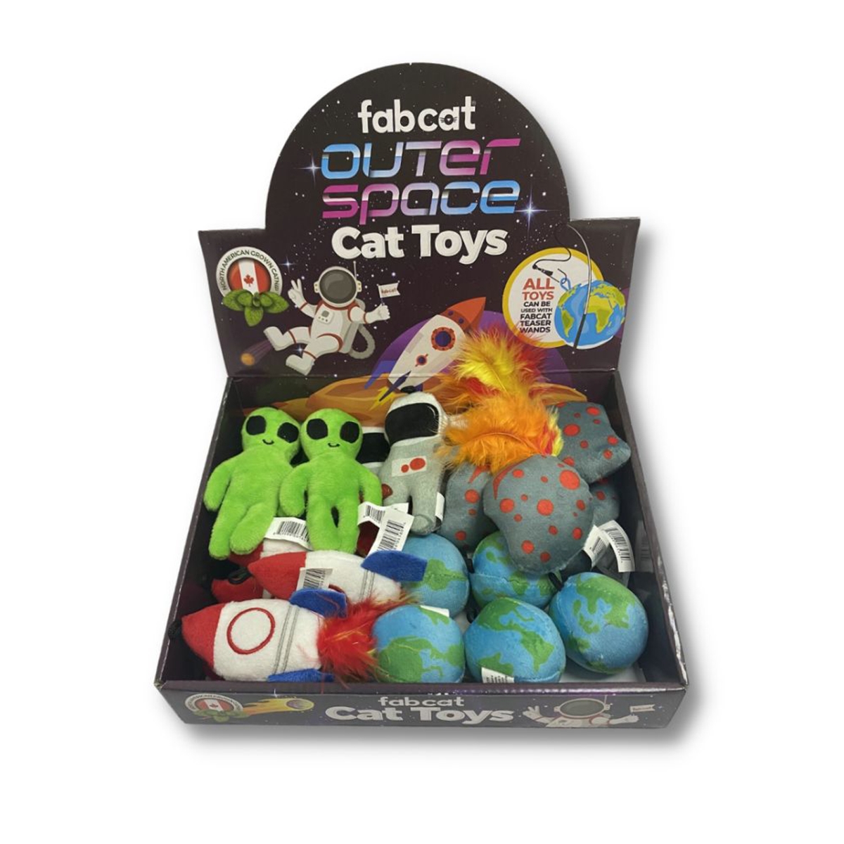 Picture of Fab Dog 849088065774 Fabcat Outer Space Cat Toys Display - 25 Piece