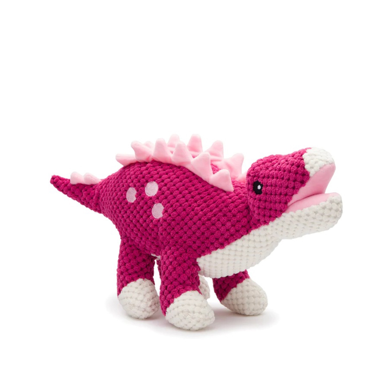 Picture of Fab Dog 849088065958 Floppy Stegosaurus Dinosaur Dog Toy - Pink - Large