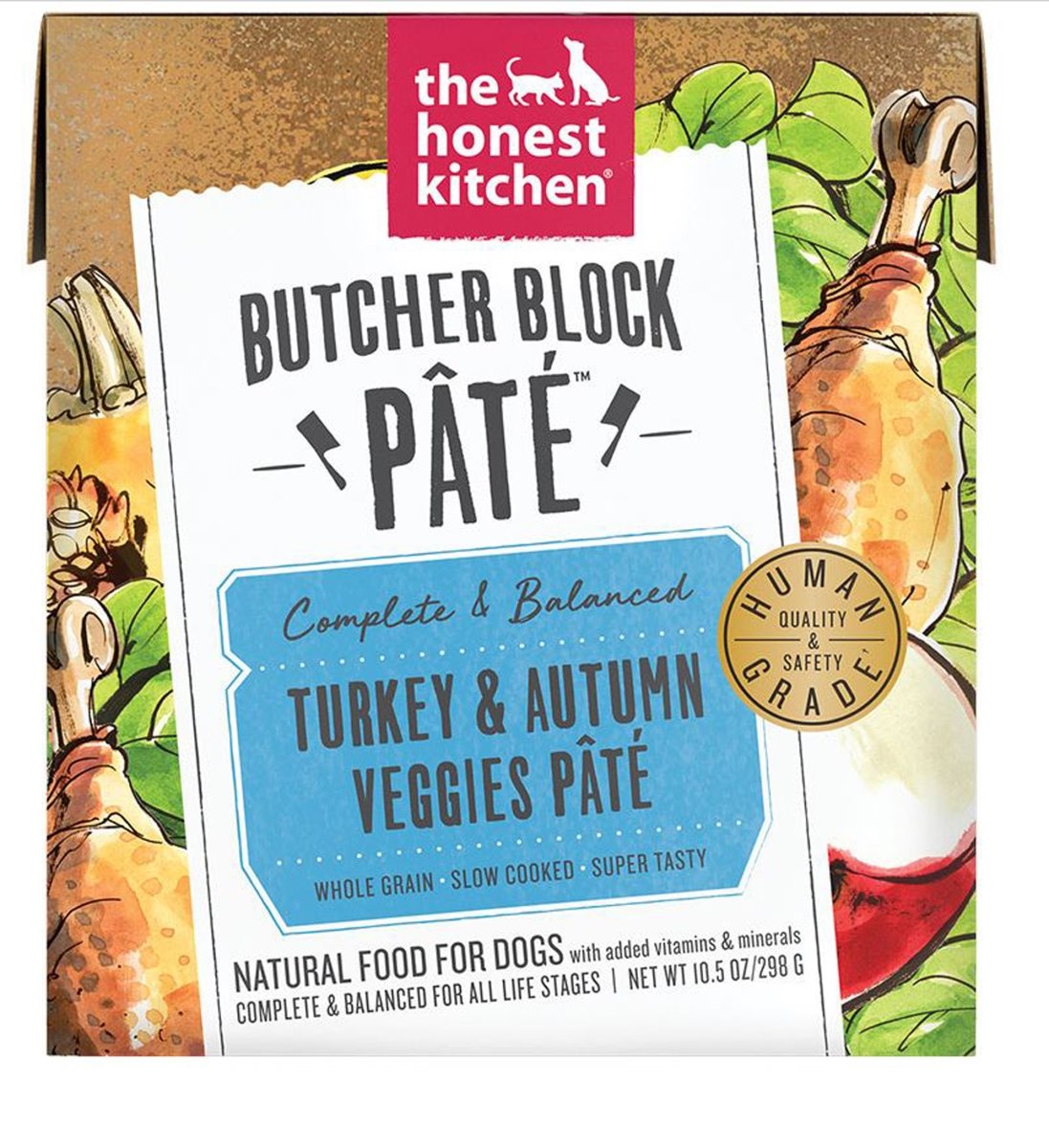 Picture of Honest Kitchen 850001022491 10.5 oz Dog Butcher Block Pate Turkey & Autumn Veggies Food&#44; Case of 6