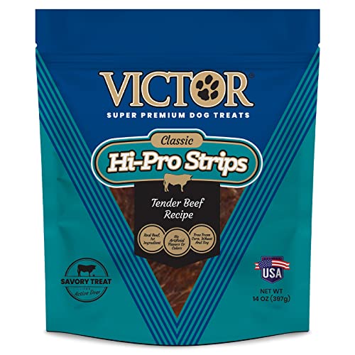Picture of Victor 854524005573 14 oz Classic HiPro Strips Super Premium Tender Beef Recipe Dog Treats