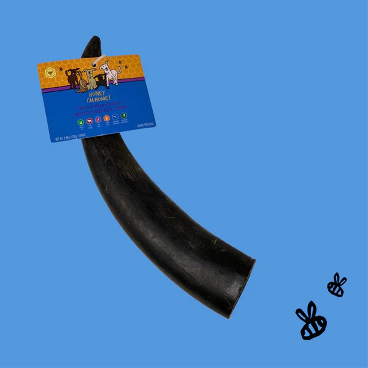 Picture of Honey Im Home 8901709018209 Dog Buffalo Horn Dog Treat - Large - 10 Count