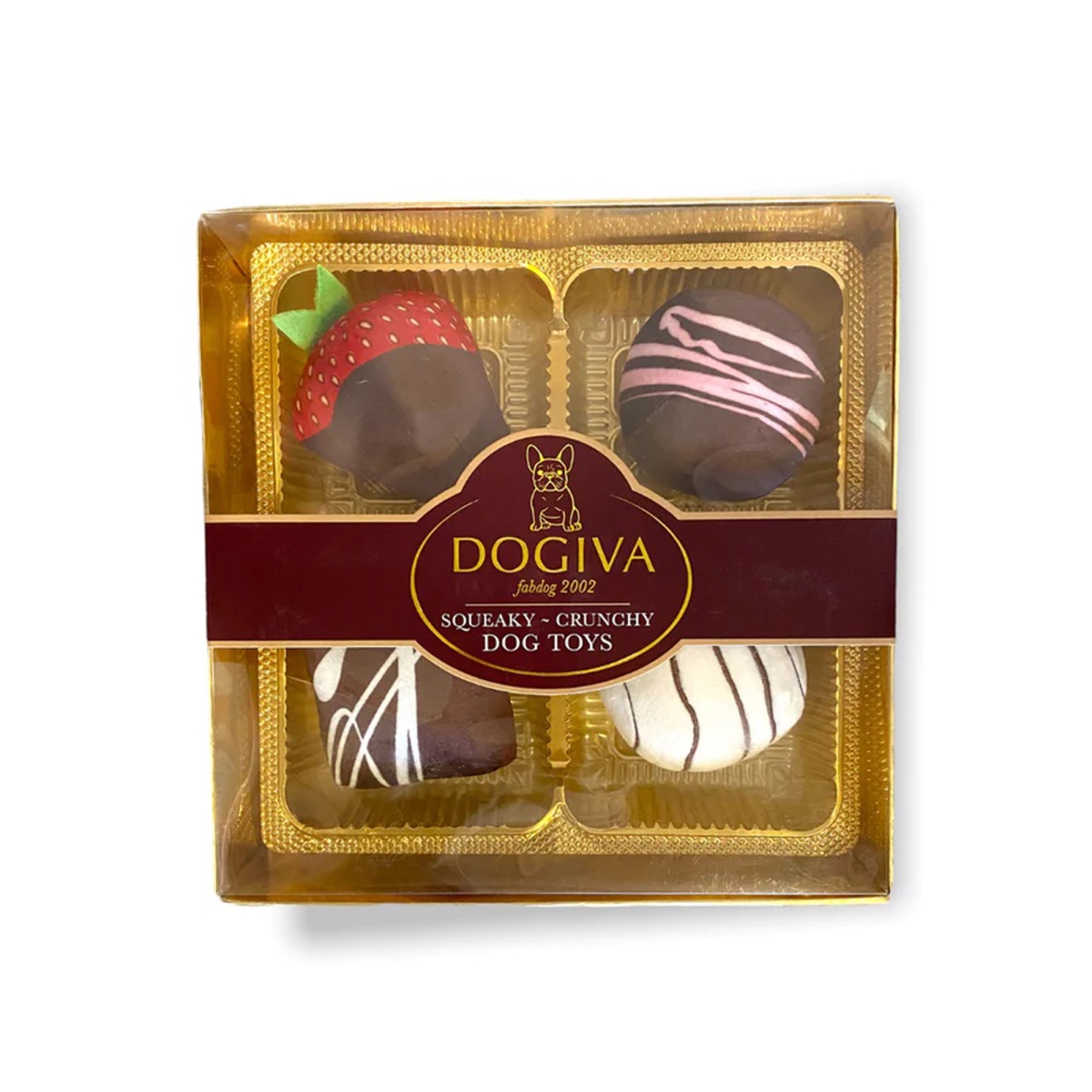 Picture of Fab Dog 849088030499 Dogiva Chocolates Dog Toy - 4 Count - Pack of 3
