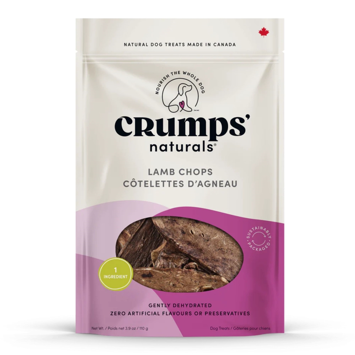 Picture of Crumps Naturals 835302000775 4.2 oz 100 Percent Lamb Chop Dog Treat