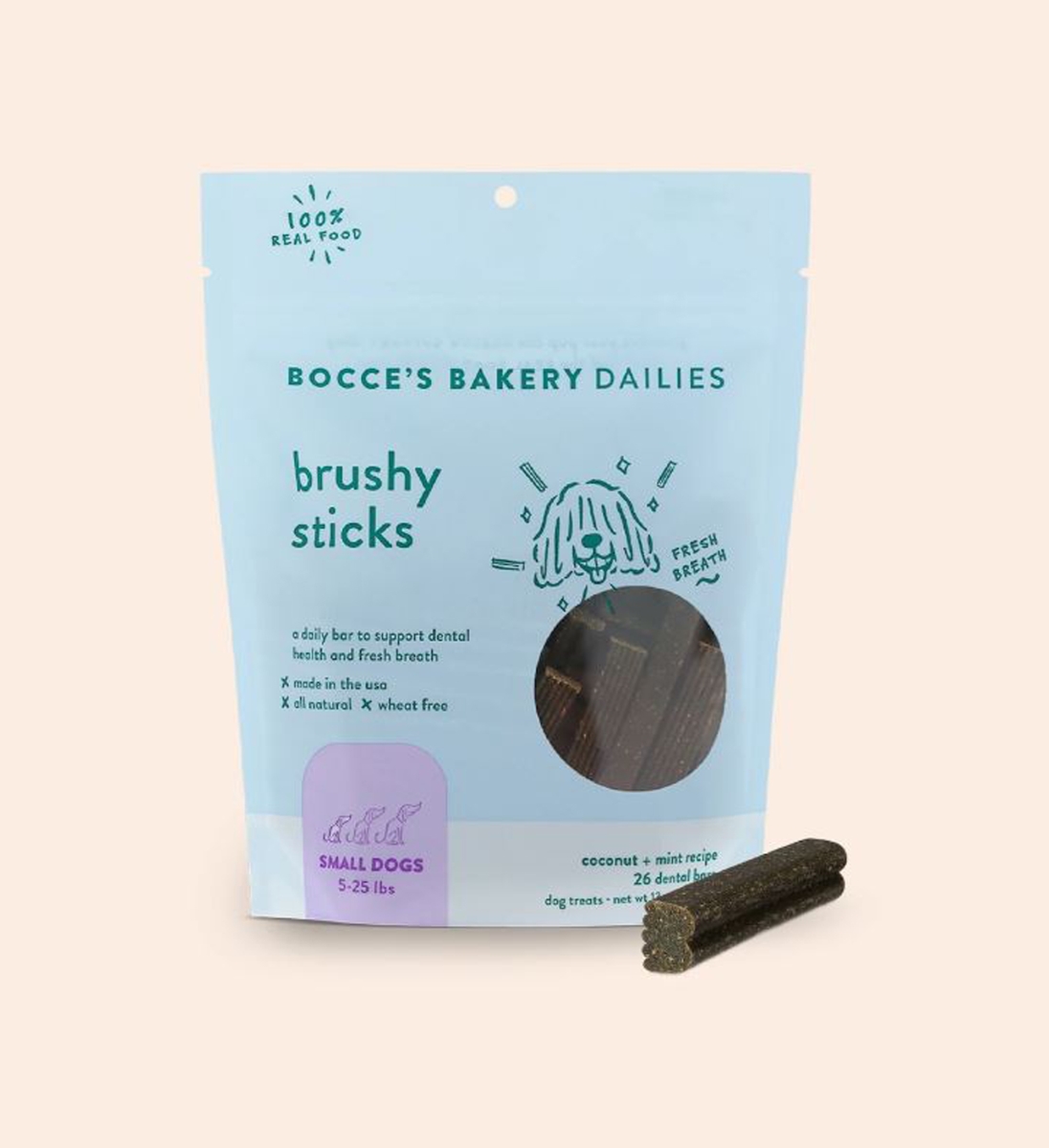 Picture of Bocces Bakery 850012629948 Small Brushy Sticks for Dogs - 13 oz