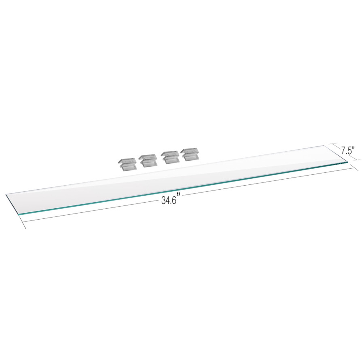Picture of Aquatop 819603018691 12 gal Glass Lid & Clips for The HCA-12G Bookshelf Tank