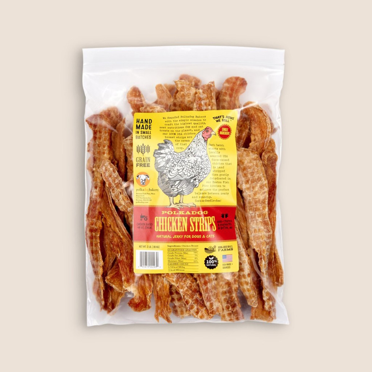 895879002930 2 lbs Chicken Jerky Strips Treat