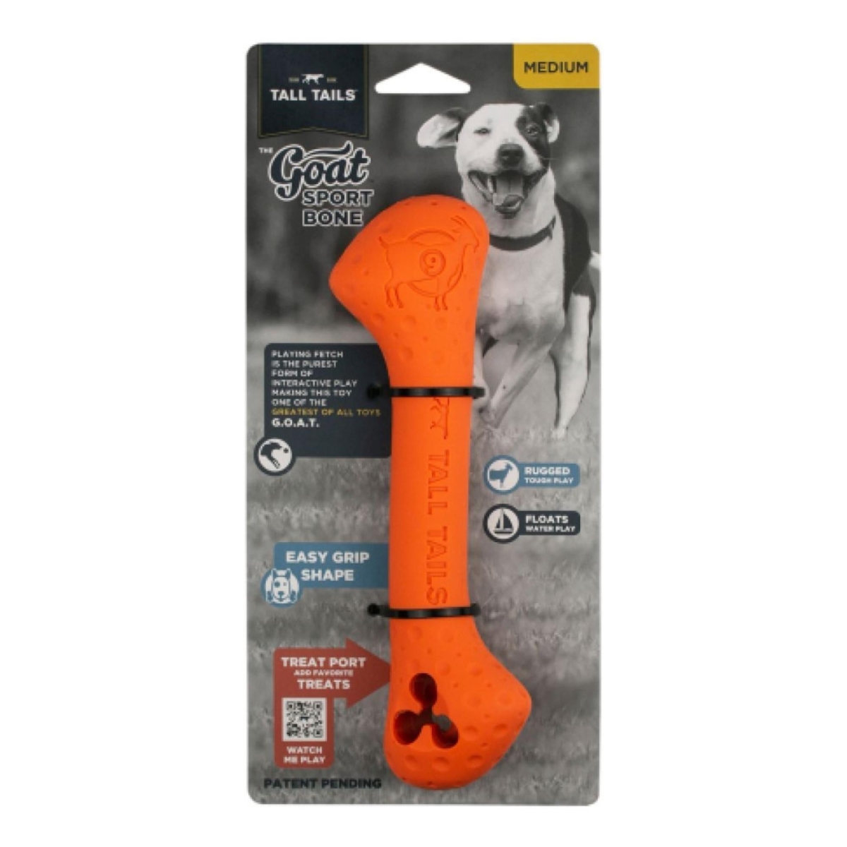 Picture of Tall Tails 022266177852 9 in. Goat Bone Dog Toy&#44; Orange