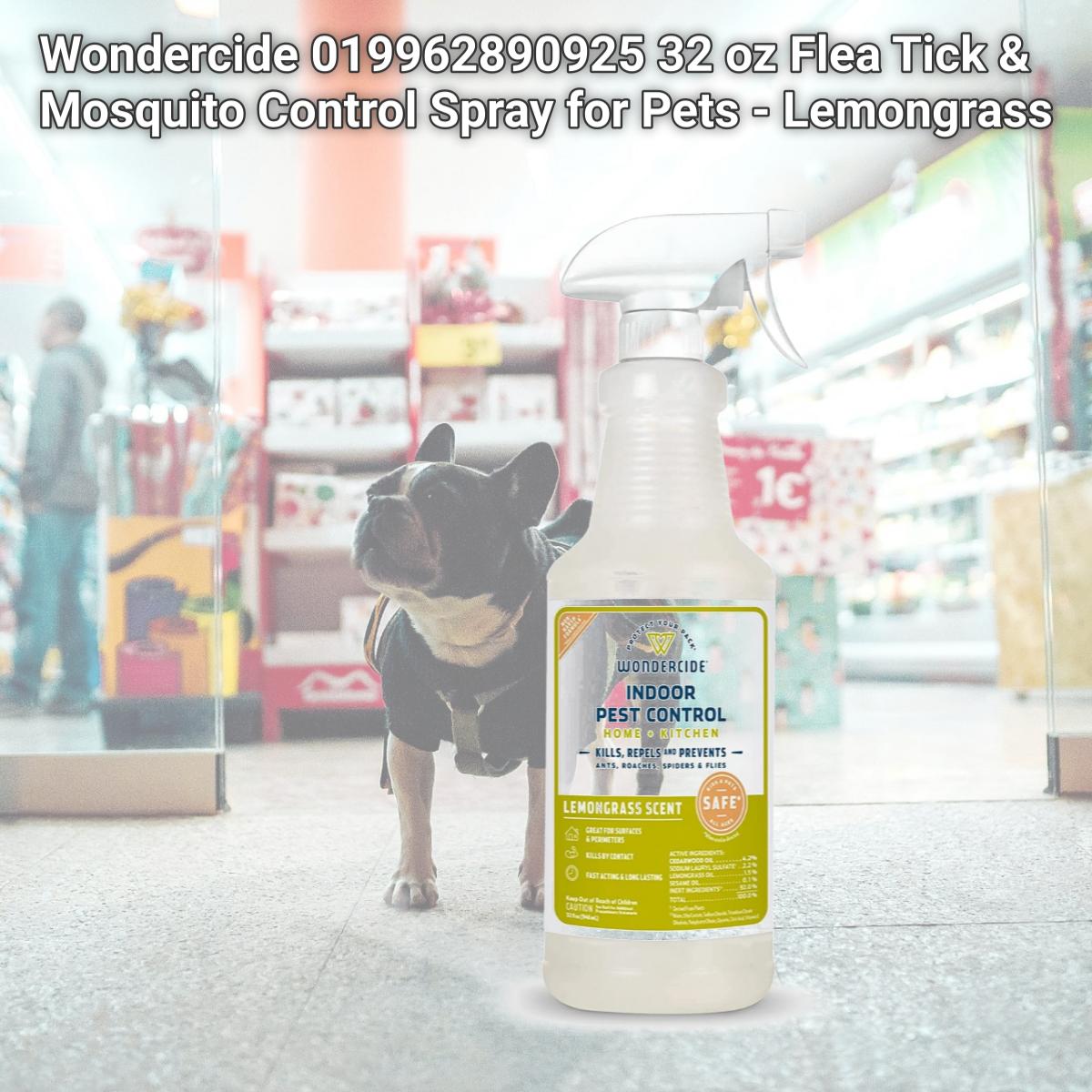 Picture of Wondercide 019962890925 32 oz Flea Tick & Mosquito Control Spray for Pets - Lemongrass