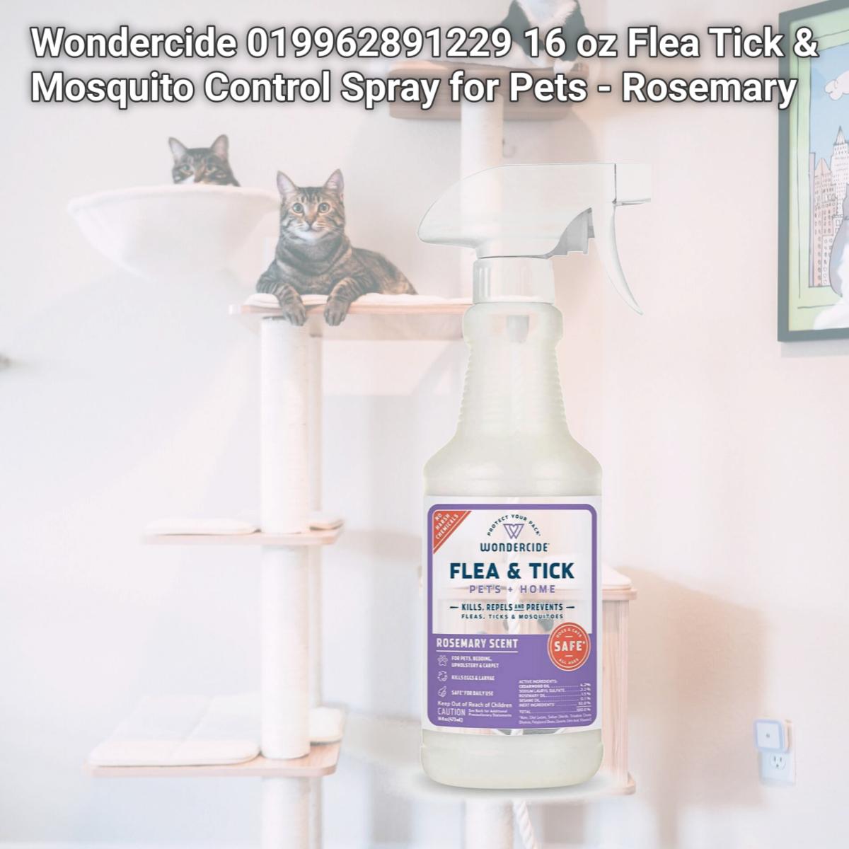 Picture of Wondercide 019962891229 16 oz Flea Tick & Mosquito Control Spray for Pets - Rosemary