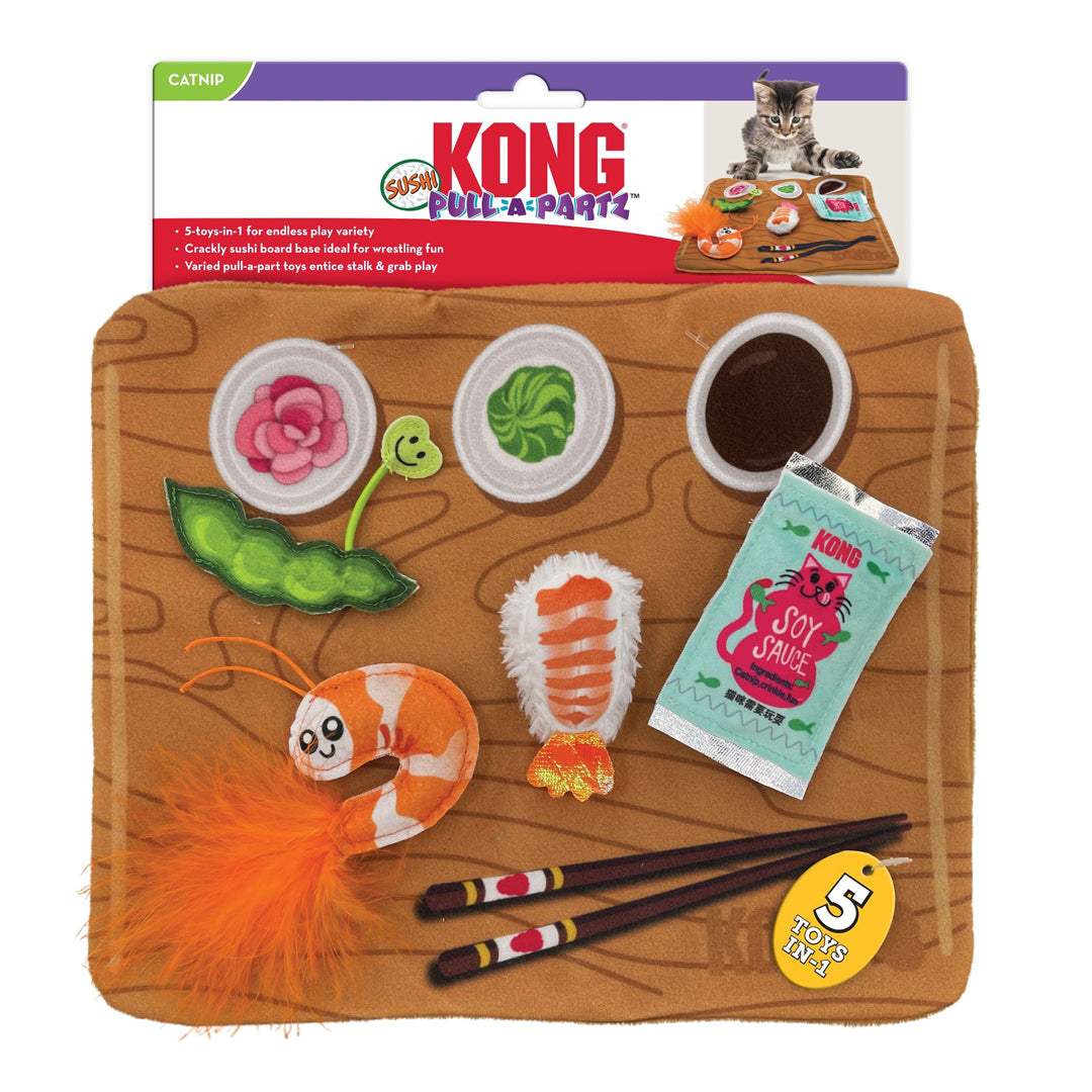 Picture of Kong 035585459486 Pull-A-Partz Sushi Cat Toy - One Size