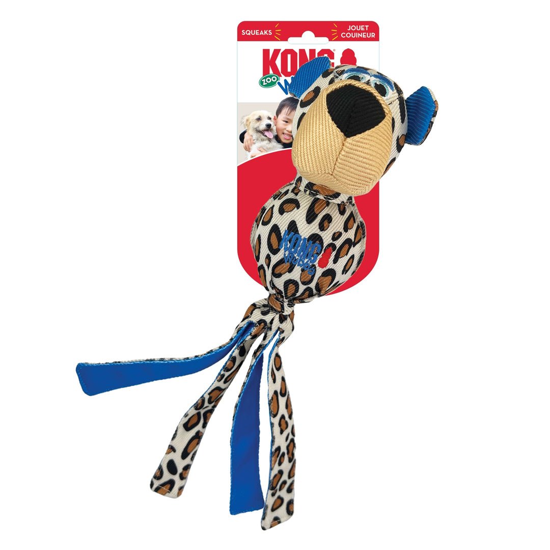 Picture of Kong 035585502878 Wubba Zoo Cheetah Dog Toy - Large