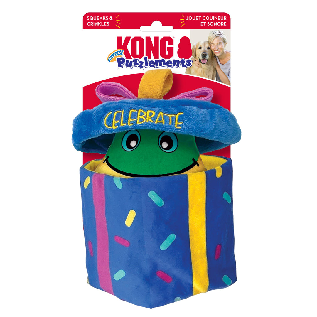 Picture of Kong 035585523132 Puzzlements Surprise Present Dog Toy - Medium