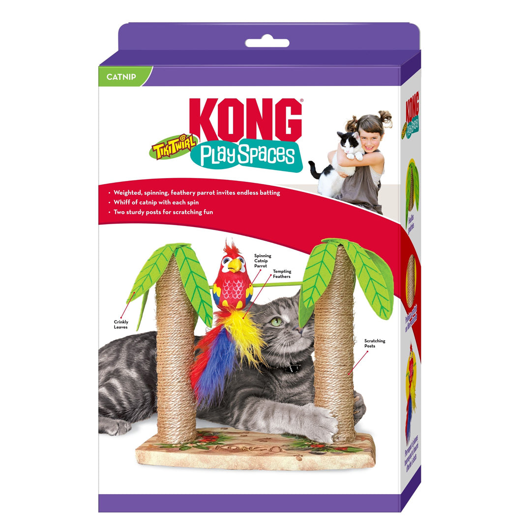 Picture of Kong 035585524023 Play Spaces Tiki Twirl Cat Toy - One Size