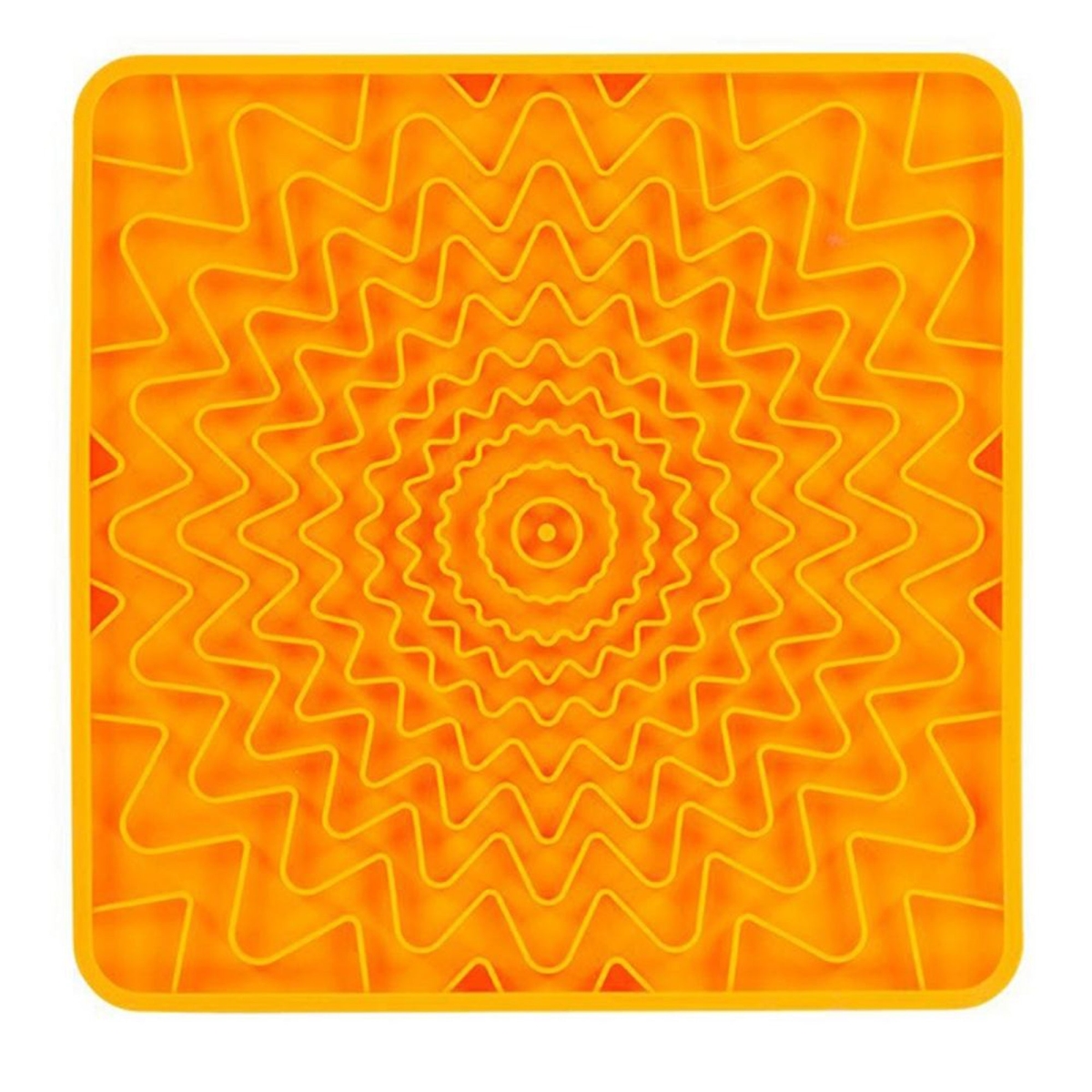 Picture of Messy Mutts 628043607774 10 x 10 in. Framed Silicone Interactive Licking Dog Mat&#44; Orange
