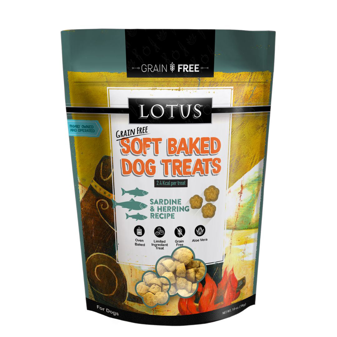 Picture of Lotus 784815904059 10 oz Dog Soft Baked Grain Free Sardine & Herring Treats