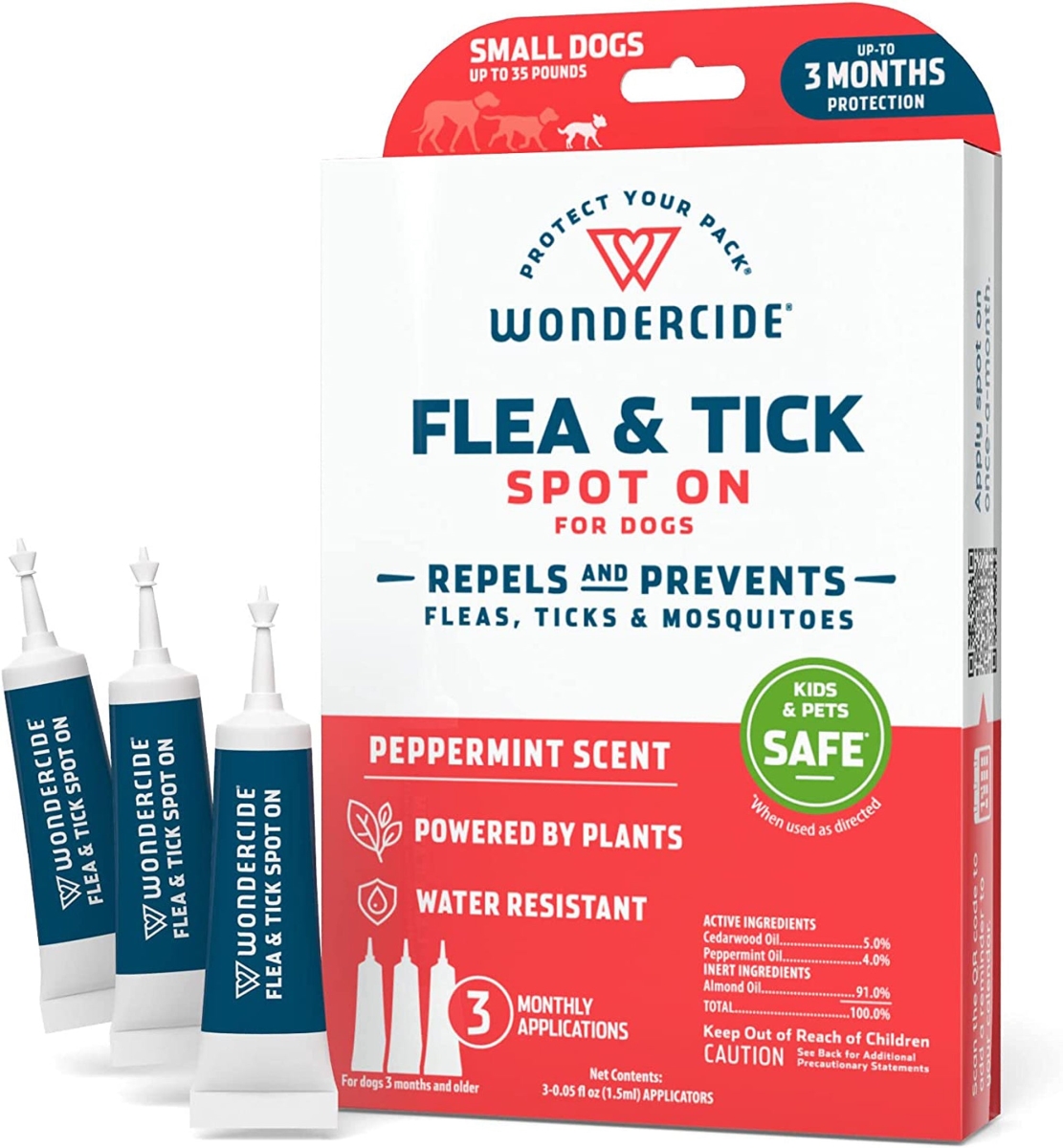 Picture of Wondercide 810075890099 Flea & Tick Spot On for Dogs - Peppermint - Small
